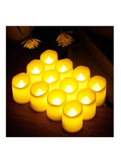 اشتري LED Tea Lights  12pcs Warm Yellow Light في الامارات