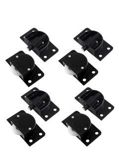 Buy Sliding Door Pulley, Plastic Sliding Door Roller, Made of Thickened Plastic, Nylon Material Pulley, for Cabinet Barn Door Wardrobe Closet, Silent Sliding, Wear-Resistant and Durable (Black) (4 Pairs) in UAE