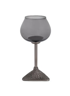 Buy Waltz Candle Holder, Black - 13.5x23 cm in UAE