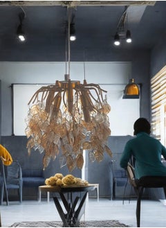 Buy Tree Leaves Crystal Chandelier, Modern and Elegant Style Golden Branches Hanging Pendant For Villa, Living Room, Lobby, Dining Room, Cafe in Saudi Arabia