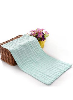 Buy Baby Cotton Face Towel Children's High Density Gauze Towel Saliva Towel Bath Towel Face Washcloth Green in Saudi Arabia