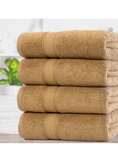 اشتري Bliss Casa Cove 100% Cotton Bath Towels (4 Pack, 70 x 140 CM) 500 GSM Cotton Bath Towel Set for Home, Hotels, Pool & Beach في الامارات