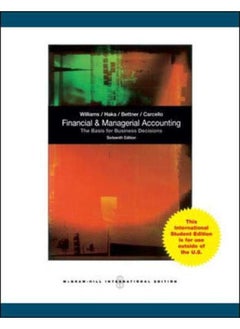 Buy Financial and Managerial Accounting  Ed   16 in Egypt