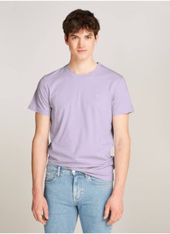 Buy Men's Monogram T-Shirt - Cotton jersey, Purple in Saudi Arabia