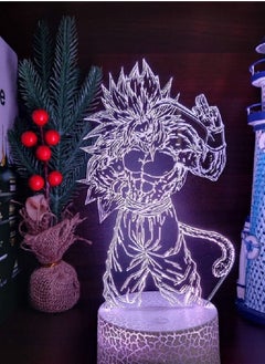 اشتري SUPER SAIYAN GOKU DRAGONBALL Z 3D LED BATTERY USB Multicolor Night Light 7/16 COLOURS + REMOTE في الامارات