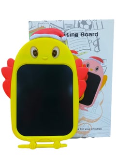 Buy Ergonomic Pressure Sensitive LCD Writing Tablet for Kids with Penguin Pen 8.5 Inch Yellow/Red in Saudi Arabia