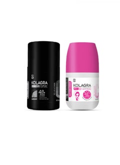 Buy Kolagra Duo: Roll-On for Men silver scent  60 ml & Women cotton candy 60 ml ( packaging ma vary ) in Egypt