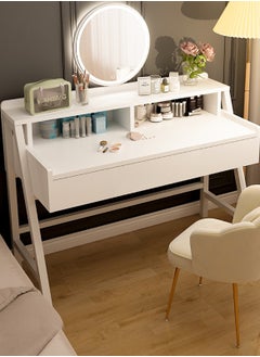 Buy Modern Minimalist Bedroom Dressing Table With LED Mirror in UAE