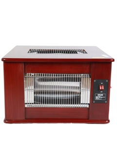 Buy Electric heater with wheels, 2400 watts power, large electric heater featuring 4 side lamps with temperature control switches and an overheat protection feature in Saudi Arabia