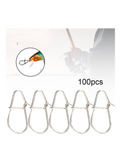 Buy 100-Piece Stainless Steel Snap Clip Set in UAE