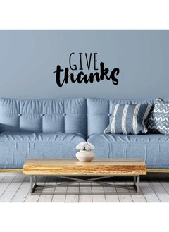 Buy Home Gallery Give Thanks Sticker wall art 55x45 cm Black in Egypt