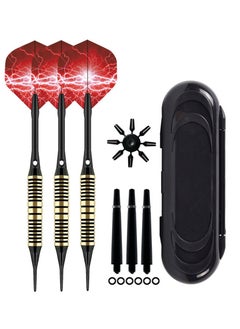 Buy 3Pcs/Set Professional Aluminium Alloy Plastic Darts Shaft Tip Flights 20g with Box 14.5*4.8*2cm in UAE