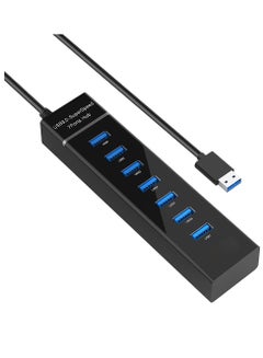 اشتري 7-Port USB 3.0 Hub, USB Hub Splitter with 3.3ft Long Cable for Laptop, PC, MacBook, Mac Pro, Mac Mini, iMac, Surface Pro and More في مصر