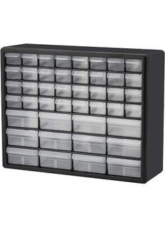 اشتري 10144, 44 Drawer Plastic Parts Storage Hardware and Craft Cabinet, 20-Inch W x 6.37-Inch D x 15.81-Inch H, Black في الامارات