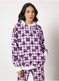 Buy Flower Print Hoodie in UAE