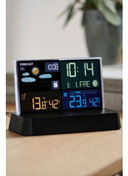 Buy Radio-Controlled Weather Station Colored Display, Black Combo in UAE