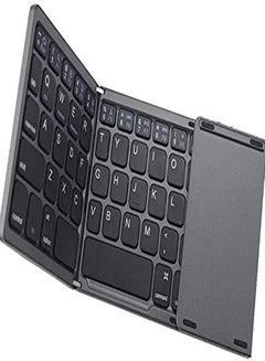 اشتري لوحة المفاتيح اللاسلكية القابلة للطي لوحة المفاتيح الصغيرة بلوتوث مع لوحة اللمس لجهاز الكمبيوتر المحمول الهاتف في الامارات