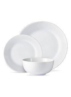 Buy 12Piece Safdie & Co Plain White Plates and Bowls Sets, Modern Dinnerware Set, Kitchen Dinnerware Sets, Indoor and Outdoor Plates Kitchen Plates and Bowls Set, Dishwasher Safe in Egypt