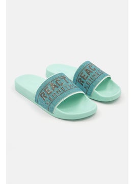 اشتري Women Screen Jewel Slip On Embellished Slipper, Turquoise في السعودية