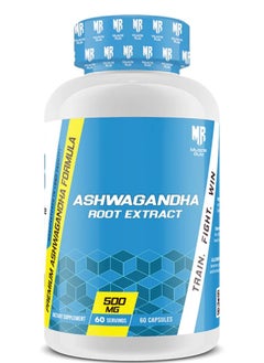 Buy Ashwagandha Root Extract 500mg 60 Capsules, 60 Servings in UAE