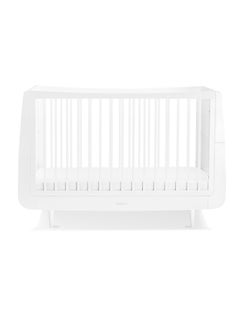 Buy Snuzkot Skandi Convertible Cot Bed - White 120 X 81 X 25.5 Cm Suitable From 0 To 10 Years With Extension Kit in UAE