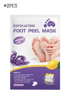 Buy 2 Pcs Lavender Repair Foot Mask Exfoliates Dead Skin And Moisturizes Skin in UAE