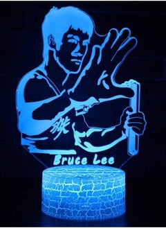 Buy New LED 3D Multicolor Night Light Kids Multicolor Night Lights 16 Colors Auto Changing Touch Switch Desk Decoration Lamps Birthday Gift with Remote  Color  Bruce Lee Kung Fu in UAE