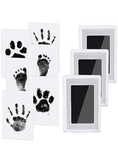 Buy Baby Fingerprint And Footprint Set - 3 Pieces Baby Fingerprint Ink Pads With 6 Imprint Cards, Pet Paw Print in Saudi Arabia