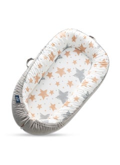 Buy Soft Breathable Fiberfill Newborn Lounger Bed - Galaxy Grey in UAE