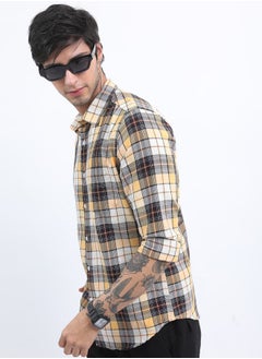 اشتري Tartan Checked Slim Fit Shirt with Long Sleeves في السعودية