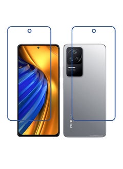 Buy 2 Pieces Tempered Glass Screen Protector Clear Designed For Xiaomi Poco F4 Full Screen Coverage And Bubble Free in UAE