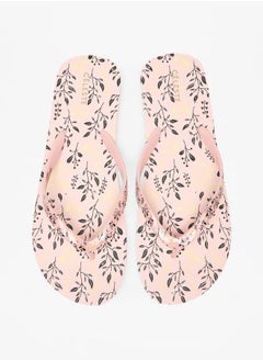 Buy Womens Floral Print Slip-On Thong Slippers in UAE