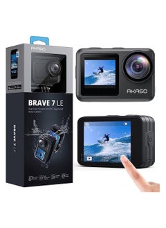 اشتري AKASO Brave 7 LE 4K30FPS 20MP WiFi Action Camera with Touch Screen Vlog Camera EIS 2.0 Remote Control 131 Feet Underwater Camera with 2X 1350mAh Batteries Support External Microphone في الامارات