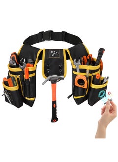 Buy Tool Pouch UUP Tool Belt With Hammer Holder 26 Pockets Tool Organizer For Electrician Carpenter Construction in UAE