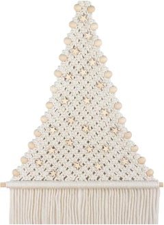 Buy Macrame Christmas Tree with Star Decoration 16" W x 24" L, Boho for Family, Unique Xmas Tree Decor, Macrame Wall Hanging Home Décor in Egypt