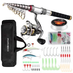 2.4M/7.87FT) - SupsShop Fishing Rod Reel Combo Full Kit Telescopic Fishing  Pole Set Spinning Reel Line Lures Hooks and Fishing Carrier Bag Saltwater  Freshwater Fishing Gear for Kids Adults Profess... price in