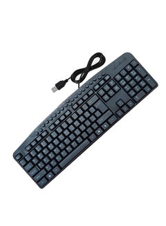 Buy Wired keyboard with USB port Arabic-English convenient and comfortable for the eyes /KB-08X in Egypt