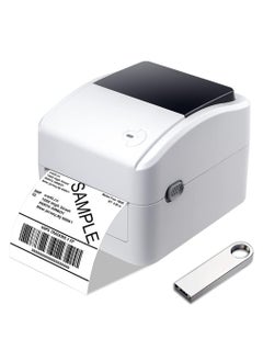 Buy XP-420B Label Printer, Thermal Label Printer 4x6, 420B Shipping Label Printer for Small Busines, Thermal Printer Compatible with Shopify, Etsy, UPS, DHL, etc (White) in UAE