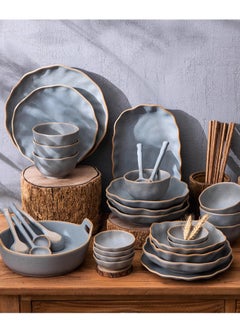 Buy 20-Piece Ceramic Dinnerware Set for 4 – Handcrafted Rustic Elegance in UAE