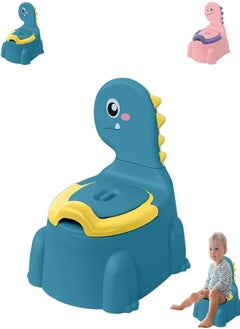 اشتري Oasisgalore Blue Baby Dinosaur Potty Training Seat Toilet with Anti-Slip Rubber Mat Toddlers Toilet Chair with Backrest Comfortable Safe Easy Clean for Boys Girls في السعودية