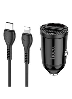 Buy hoco. NZ2 Link PD30W+QC3.0 car charger set Type-C to iPhone  Lightning Cable in UAE