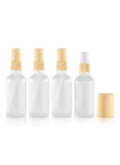 Buy 4 Pcs Frosted Glass Spray Bottles, Portable Travel Empty Spray Bottle for Essential Oils, Small Fine Mist Perfume Sample Vials Essence Liquid Cosmetic Containers, 50ml in UAE