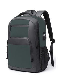 اشتري Bag New Large Capacity 15.6/17 inch Daily School Backpack USB Charging Women&Men Laptop Backpack Outdoor Travel Backpack-Green في مصر