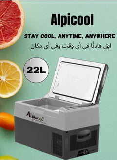 Buy 22L Car Refrigerator Freezer Ice Box Cooler Auto Refrigerator Compressor BT Controller APP Connected in Saudi Arabia