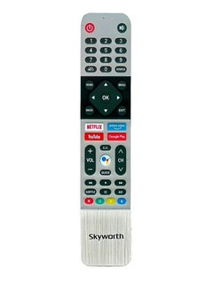 Buy Skyworth Smart TV Remote Control Android TV Remote with Netflix Prime Video YouTube and Google Play hot Keys (No Voice) in UAE