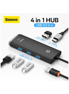 Buy USB 3.0 HUB 4 Ports One Type C Fast Data Transfer 25 CM Cable in Saudi Arabia