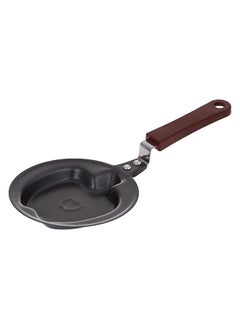 Buy Mini Apple Design Fry Pan Black/Brown 12 x 5cm in UAE