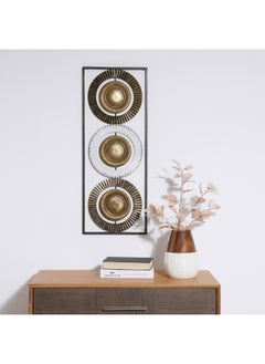 اشتري Euclid Metal Wall Decor with Frame 35x3x90cm - Gold في الامارات