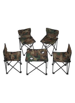 Buy Camping Table and Chairs Set, Folding Table and Chair, Outdoor Camping Picnic Table with 2 Cup Holders, Convenient to Carry and Store, Green in Egypt