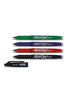 اشتري بايلوت فريكسيون قلم حبر جاف قابل للمسح 0.7 مم مجموعة من 4 أسود أزرق أخضر أحمر في السعودية